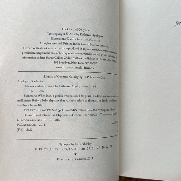 The One and Only Ivan Children’s Literature Softcover Book - Picture 4 of 6